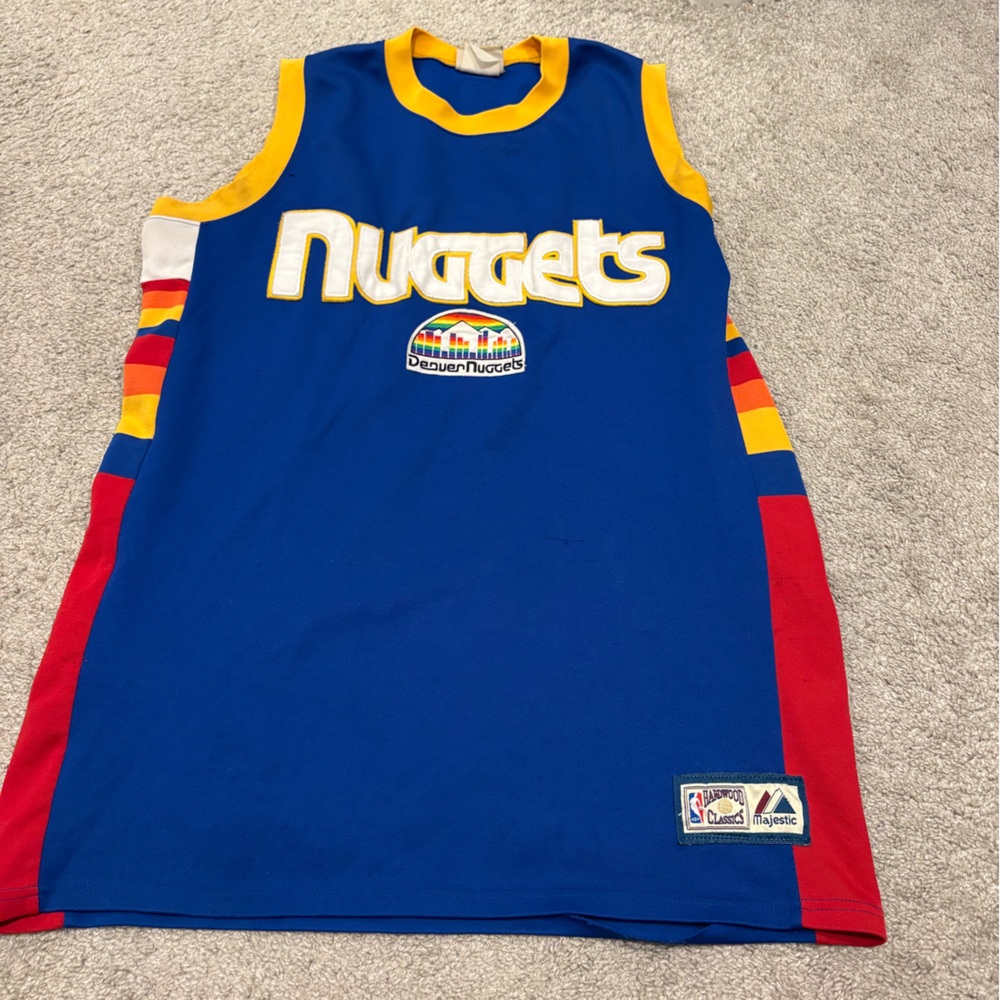 NBA Nuggets Blue and Yellow City Edition Jersey